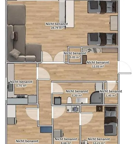 Gemuetliche 4-zimmer Mit 7 Schlafplaetzen Daire